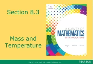 Section 8.3 Mass and Temperature