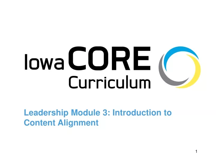 leadership module 3 introduction to content alignment