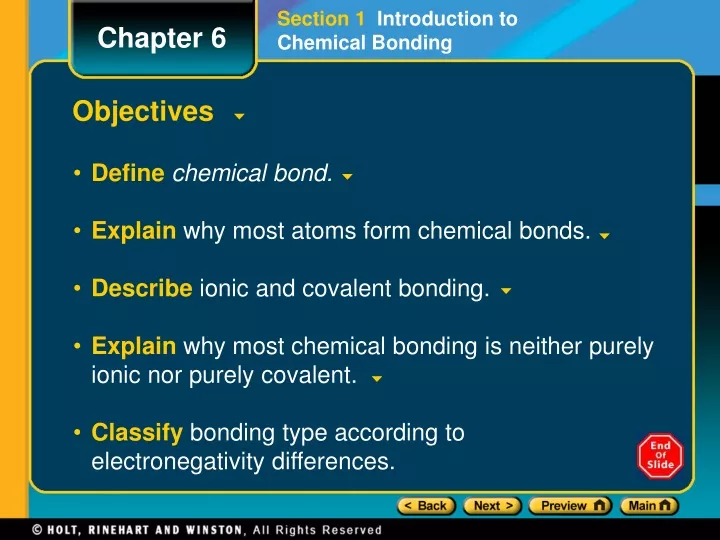 section 1 introduction to chemical bonding