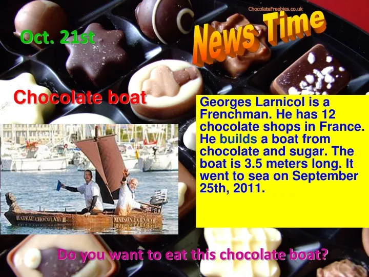 chocolate boat