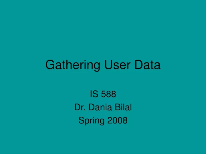 gathering user data