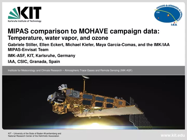 mipas comparison to mohave campaign data