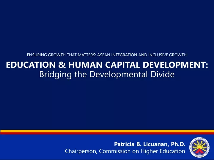 ensuring growth that matters asean integration