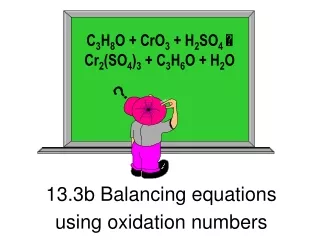 13.3b Balancing equations  using oxidation numbers