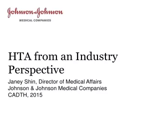 HTA from an Industry Perspective