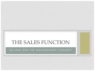 The Sales function