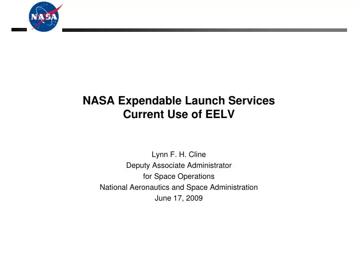 nasa expendable launch services current use of eelv
