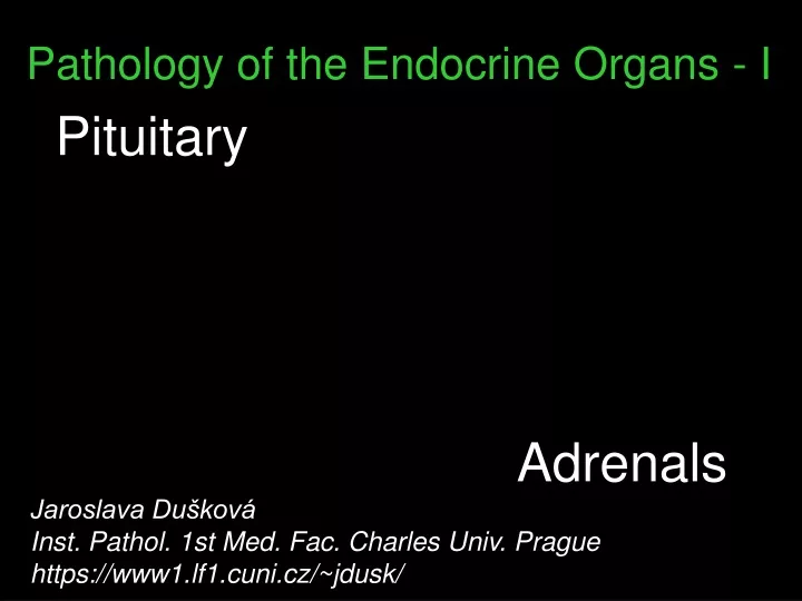 pathology of the endocrine organs i