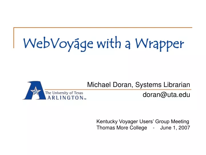webvoy ge with a wrapper