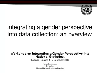 Integrating a gender perspective into data collection: an overview