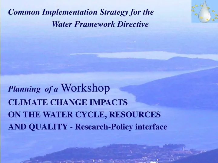 common implementation strategy for the water