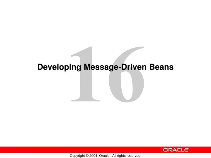 developing message driven beans