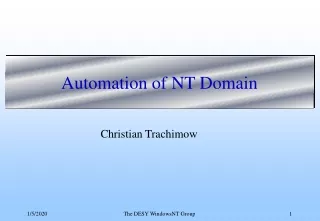 Automation of NT Domain