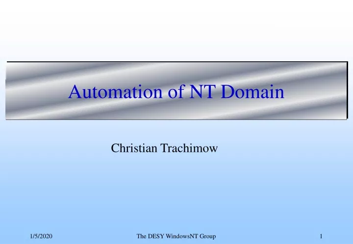 automation of nt domain