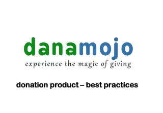 donation product – best practices