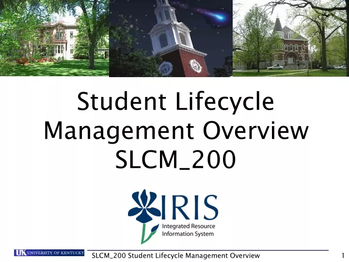 student lifecycle management overview slcm 200