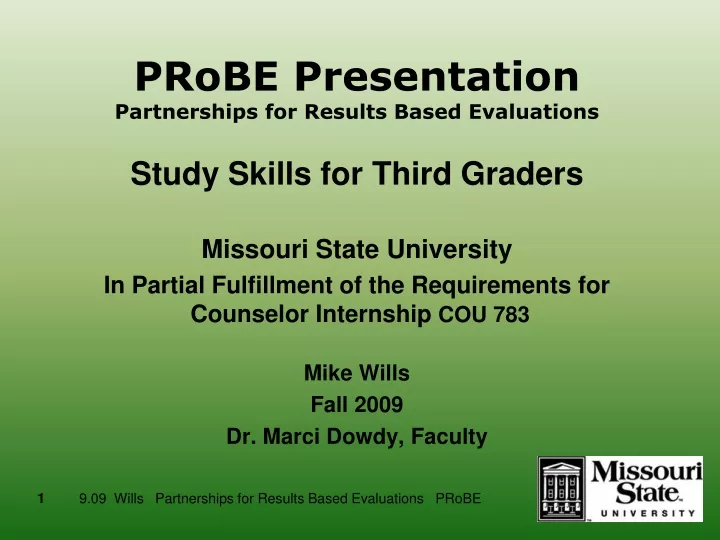 probe presentation partnerships for results based evaluations