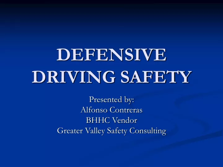defensive driving safety