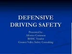 DEFENSIVE DRIVING SAFETY - slide 1