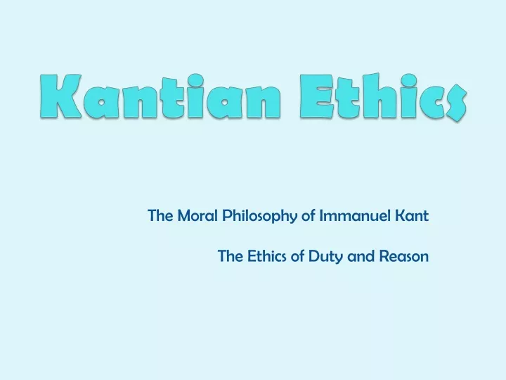 kantian ethics