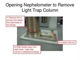 Opening Nephelometer to Remove Light Trap Column
