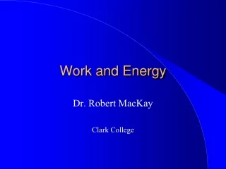 Work and Energy