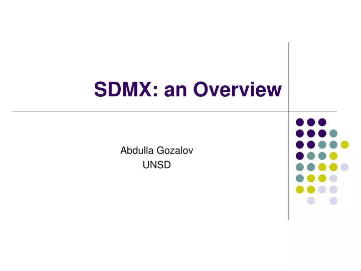 sdmx an overview
