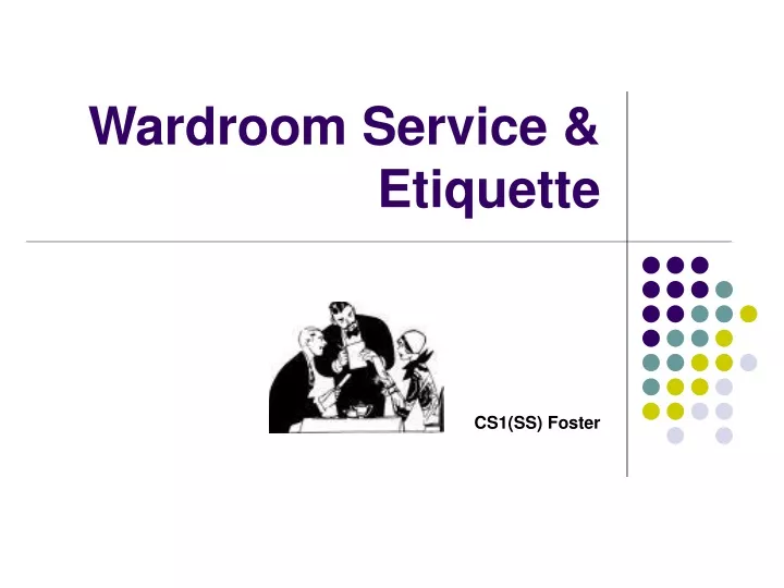 wardroom service etiquette