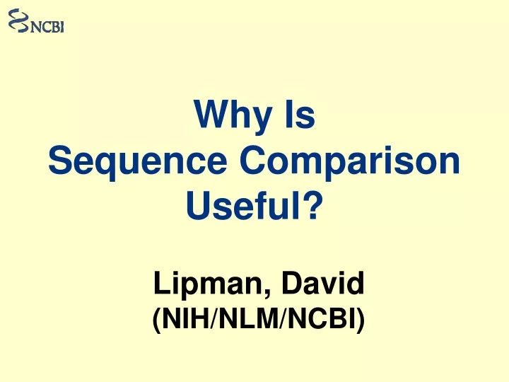 why is sequence comparison useful