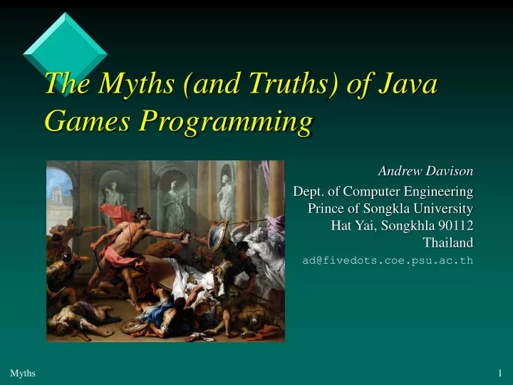 the myths and truths of java games programming