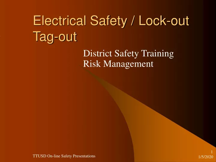 electrical safety lock out tag out