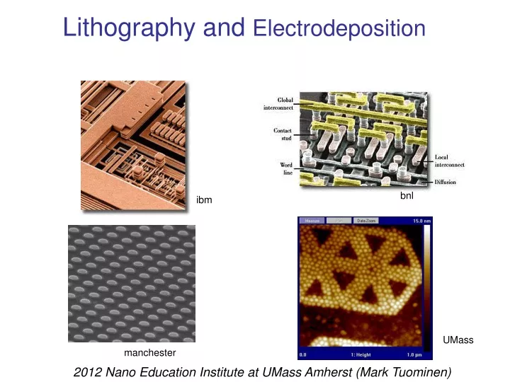 lithography and electrodeposition
