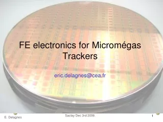 FE electronics for Micromégas Trackers eric.delagnes@cea.fr
