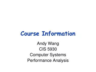 Course Information