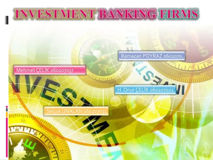 investment banking firms