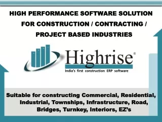 India’s  first  construction  ERP  software