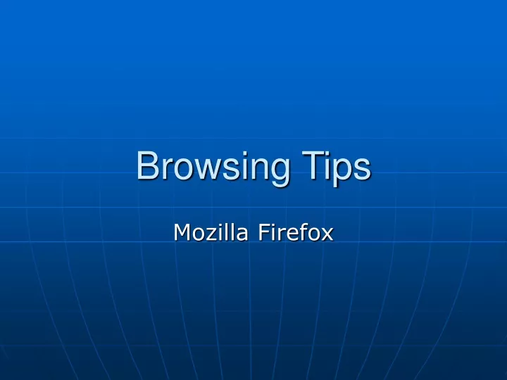 browsing tips