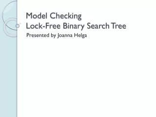 Model Checking Lock-Free Binary Search Tree