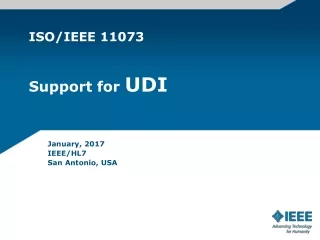 ISO/IEEE 11073 Support for  UDI