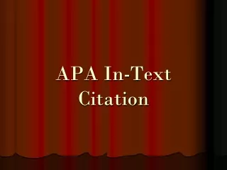 APA In-Text Citation