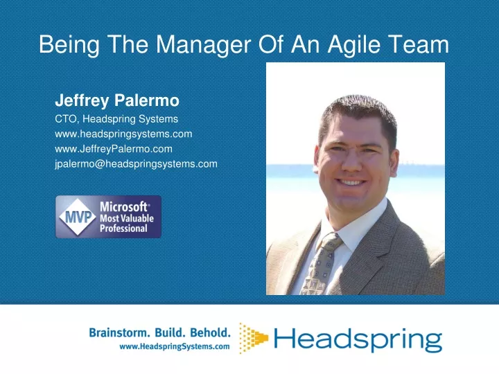 being the manager of an agile team