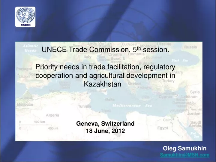 unece trade commission 5 th session priority