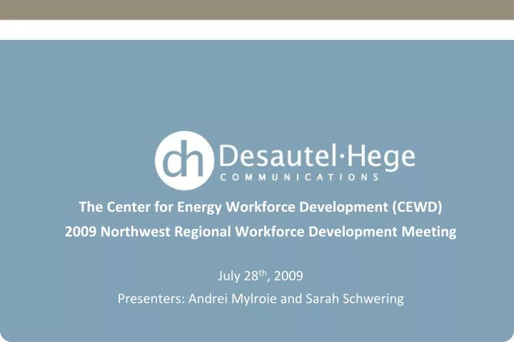 the center for energy workforce development cewd