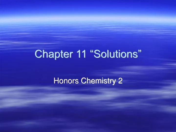 honors chemistry 2
