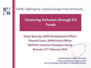 eapn fighting for a social europe free of poverty