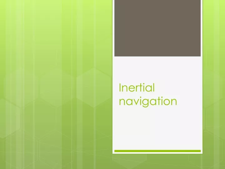 inertial navigation