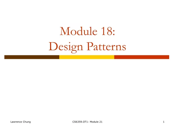 module 18 design patterns