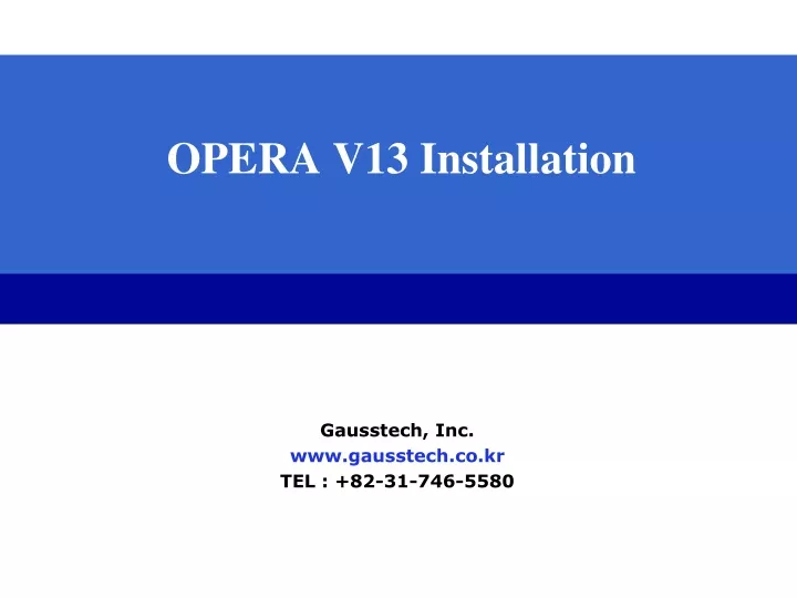 opera v13 installation