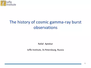 The history of cosmic gamma-ray burst observations
