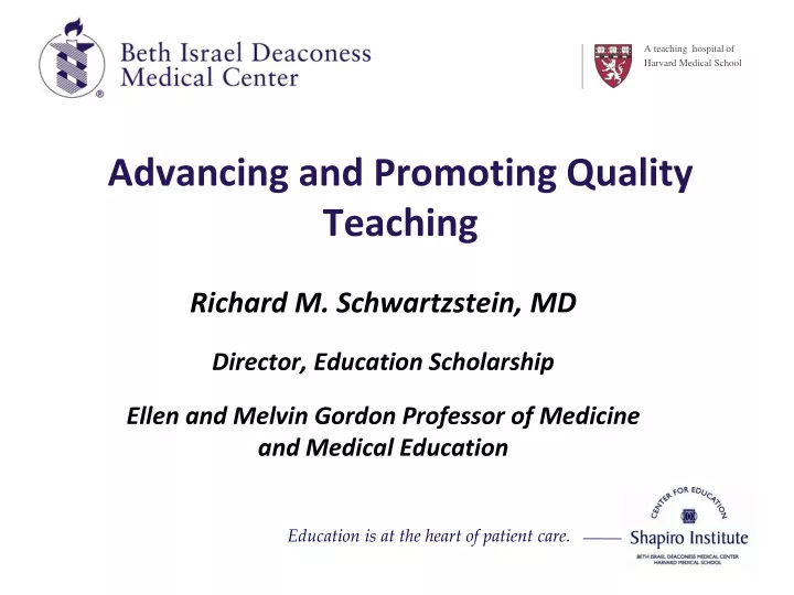 advancing and promoting quality teaching